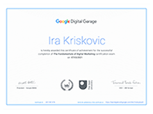 The Fundamentals of Digital Marketing certificate